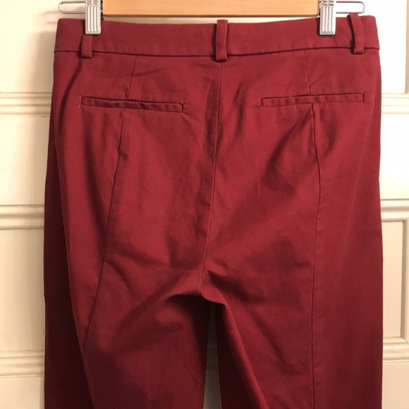 Burgundy J Crew Mercantile Chino Pants - Sz 2 - Picture 5 of 8